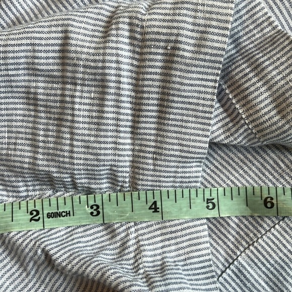 Talbots | Billy Blue & White Stripe Washed Linen Cotton Blend Shorts Size XLP - Picture 9 of 9